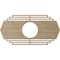 Ekena Millwork Chrysler Wood Fretwork Pierced Ceiling Medallion, Birch, 38"W x 19"H x 10"ID x 3/8"T CMWP38X19X0375CSBI - alternate 4